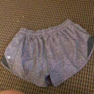 gray lululemon running shorts